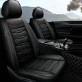 DIKSOAKR Universal 5-Seat Covers Faux Leather Full Set Seat Cushion Protector Waterproof for most model Black