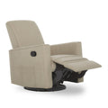 Evolur Raleigh Glider Recliner Fawn with High Backrest Support. Durable Polyester Fabric