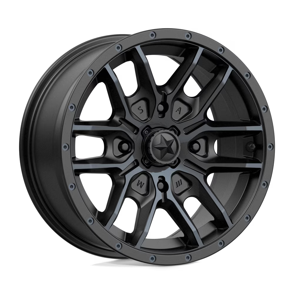 MSA Offroad Wheels Cast Aluminum Rim MA43 15X7 4X110 S-BLK TTCC 10MM, M43-05710