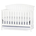 Child Craft Delaney 4-in-1 Convertible Crib. Curved Headboard Design. 3 Mattress Heights. Matte White