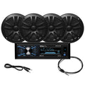 Boss Audio Systems 50W 4-Channel Single Din Marine Radio with Bluetooth, Black, MCBK634B.64