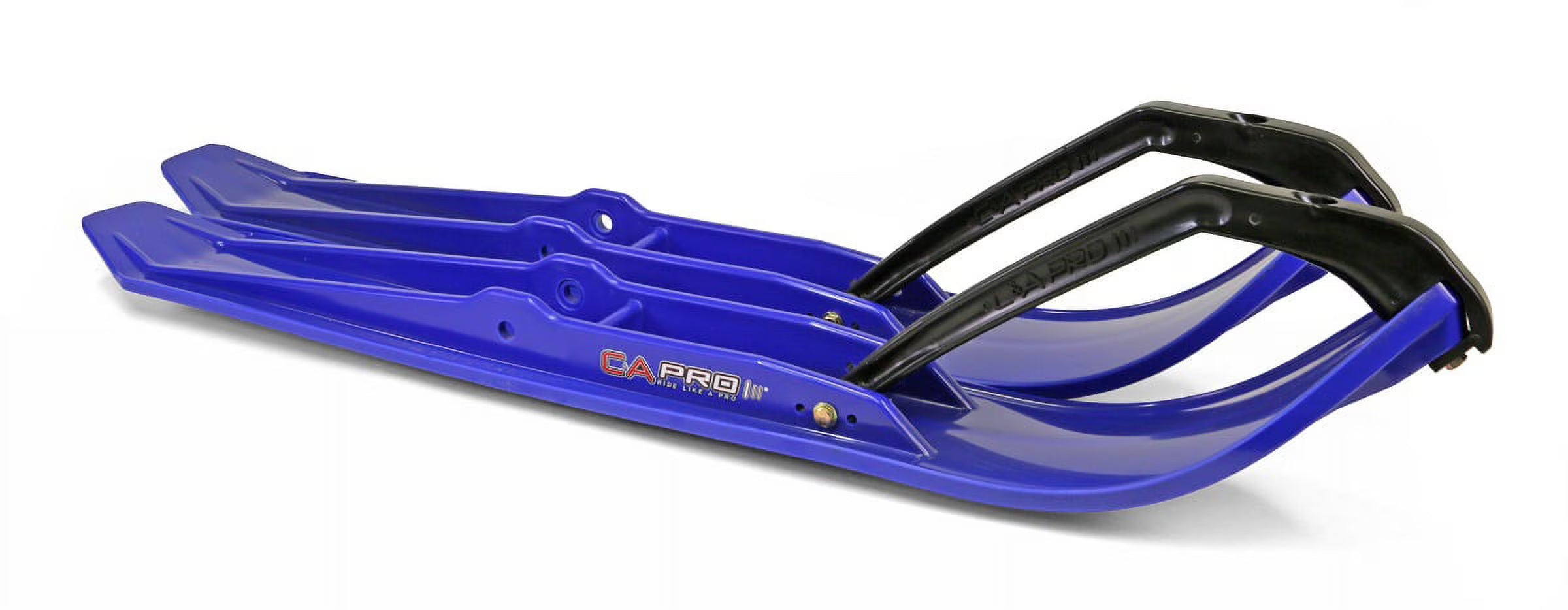 Pair of Blue C&A Pro [XPT] 6-1/4  Snowmobile Skis W/Black C&A Loops