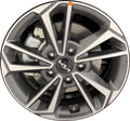 16x6.5 inch Factory Replacement New Alloy Rim for 2022-2024 Kia Forte Machined Face with Painted Grey Pockets