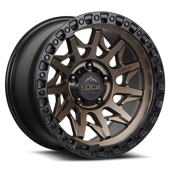 Lock Offroad Lunatic 18x9 6x139.7 -12et 106.2 Matte Bronze w/ Matte Black Ring
