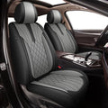 DIKSOAKR Car Seat Covers for Chevrolet TrailBlazer 2021-2025, Front Seat Covers, 2 Seats Breathable Perforated Faux Leather Seat Cover Automotive Accessories (Black&Grey)