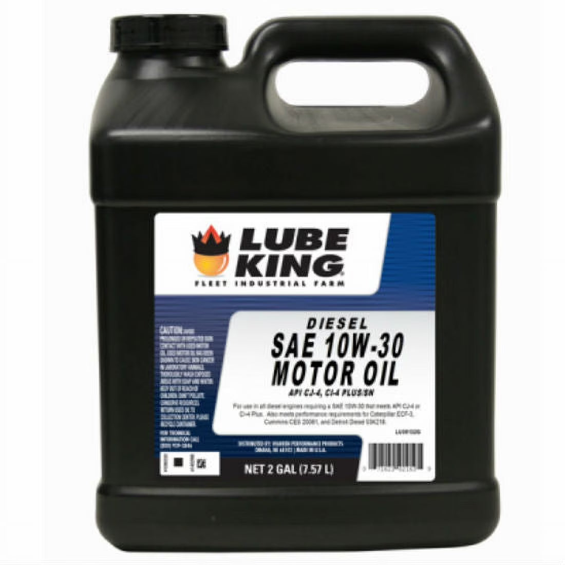 Lube King LU05132G Diesel Motor Oil, SAE 10W-30, 2 Gallon, Each