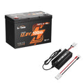 LiTime 12V 100Ah Group 27 Bluetooth LiFePO4 Battery with 14.6V 20A Charger 100A BMS for RV, Solar System, Trolling Motors