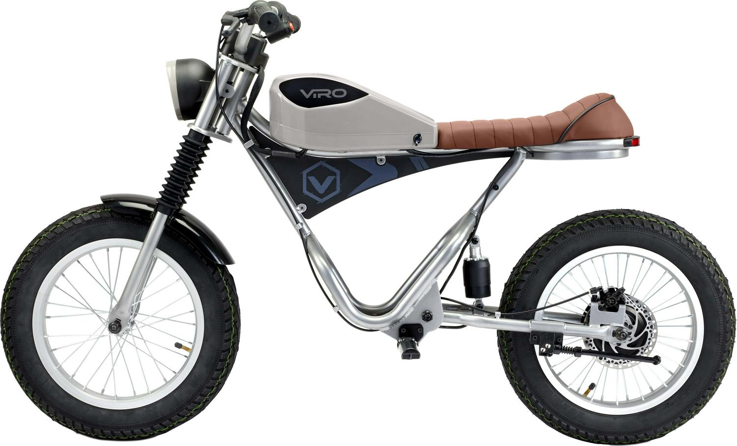VIRO Rides Electric Mini-Bike 25.2 V Cafe Racer Powered Ride-On with Parent Control
