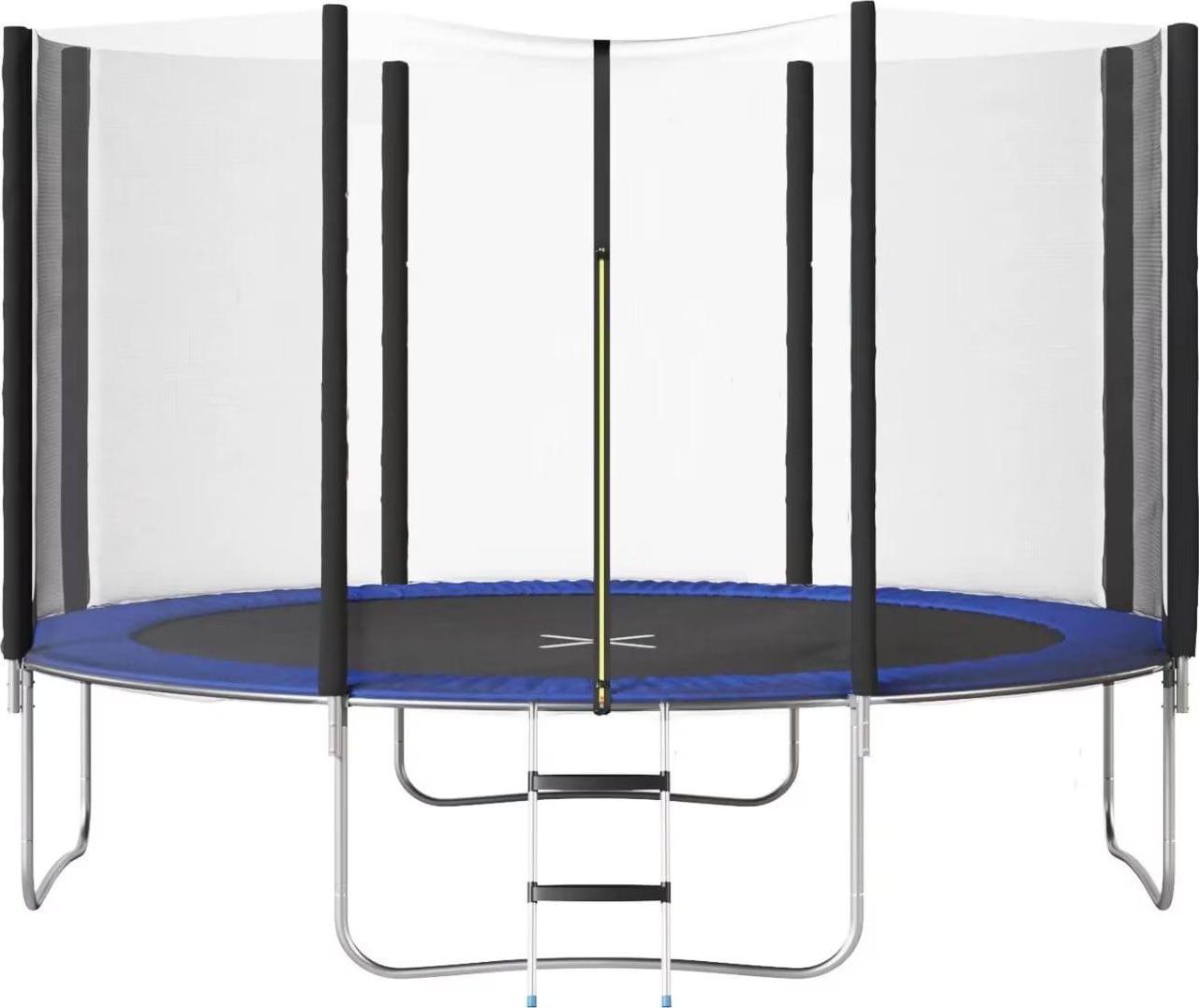 Vineego Trampoline 12FT Outdoor Recreational Jumping Bed with Safety Net & Ladder Backyard Trampolines.Blue