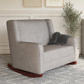 Baby Relax Hadley Upholstered Double Rocker Chair. Taupe Microfiber