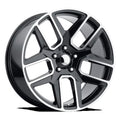 OE Creations Aluminum Rim PR192 22X10in Gloss Black Machined Finish, 192BM-2215825