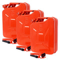 3 PCs 20 Liter/5 Gallon Fuel Can Metal Gas Can Fuel Tank Can Portable Fuel Tank Steel Fuel Can With Spout For Automobile