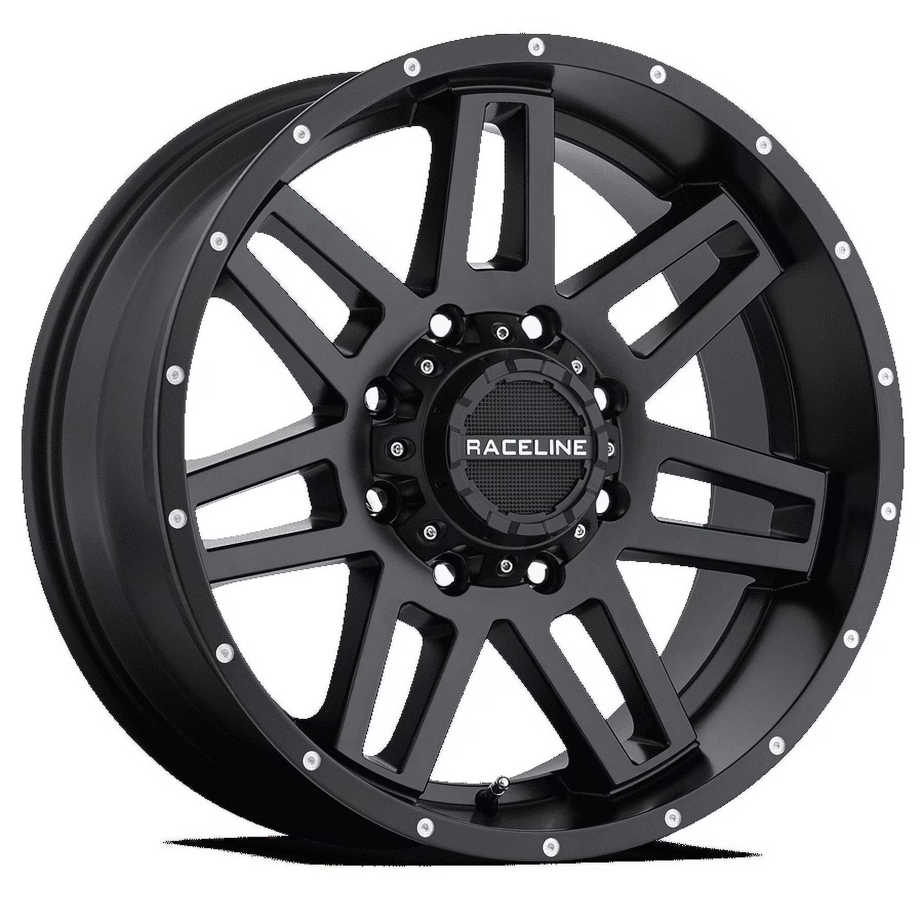 Raceline 931B-INJECTOR 17  Cast Aluminum Wheel, INJECTOR BLACK 17X9 5X5/5X135mm 0mm
