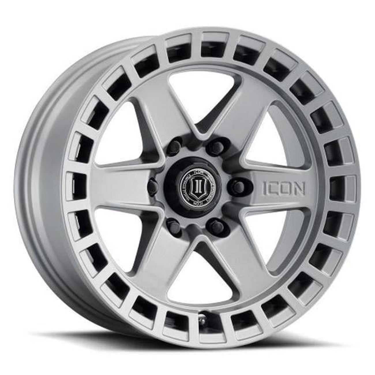 ICON ALLOYS RAIDER TITANIUM - 17 X 8.5 / 6 X 120 / 0 MM / 4.75  BS Fits select: 2015-2022 CHEVROLET COLORADO, 2015-2022 GMC CANYON