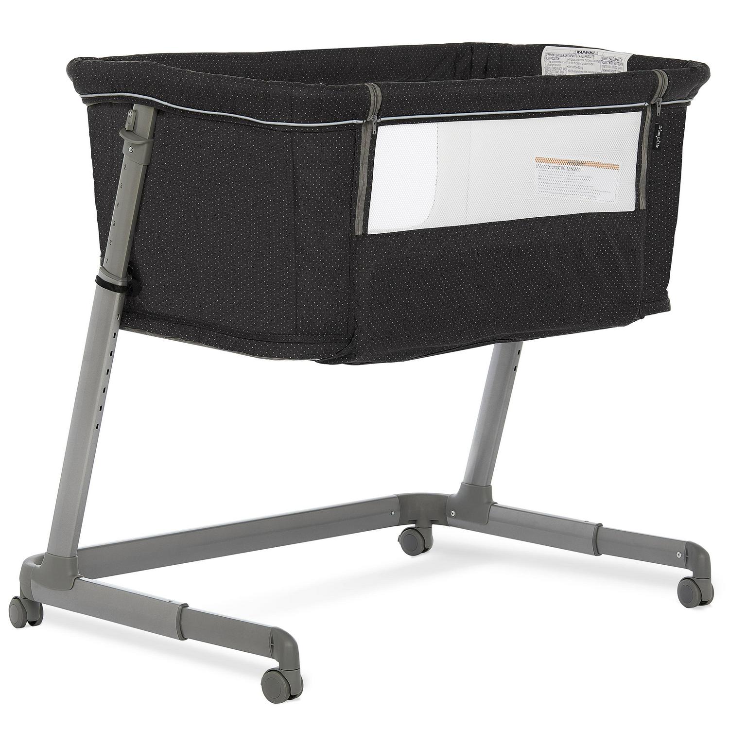Dream On Me Waves 3-in-1 Baby Bassinet. Bedside Sleeper and Playard in Dark Grey. JPMA Certified