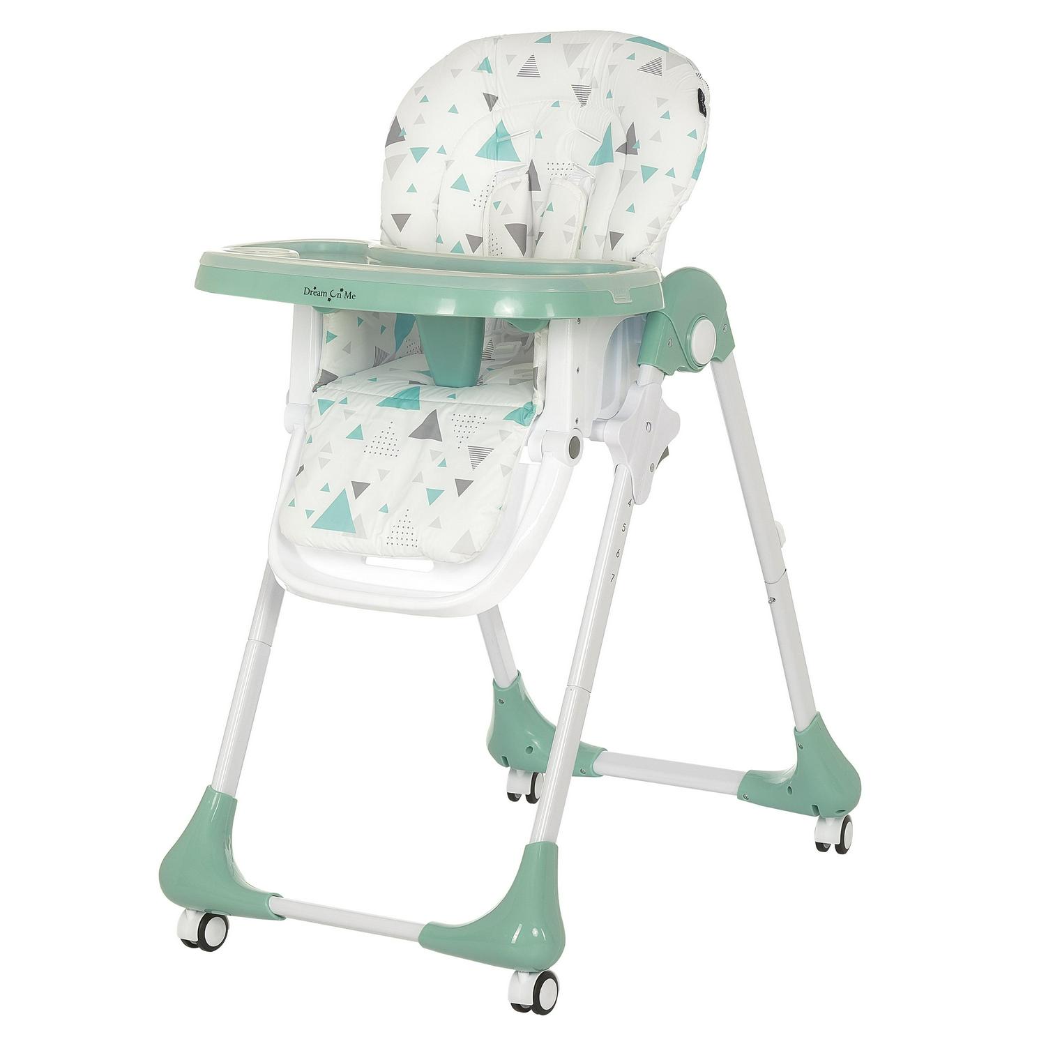 Dream On Me Jazz Highchair. Adjustable Height. Easy to clean in Green