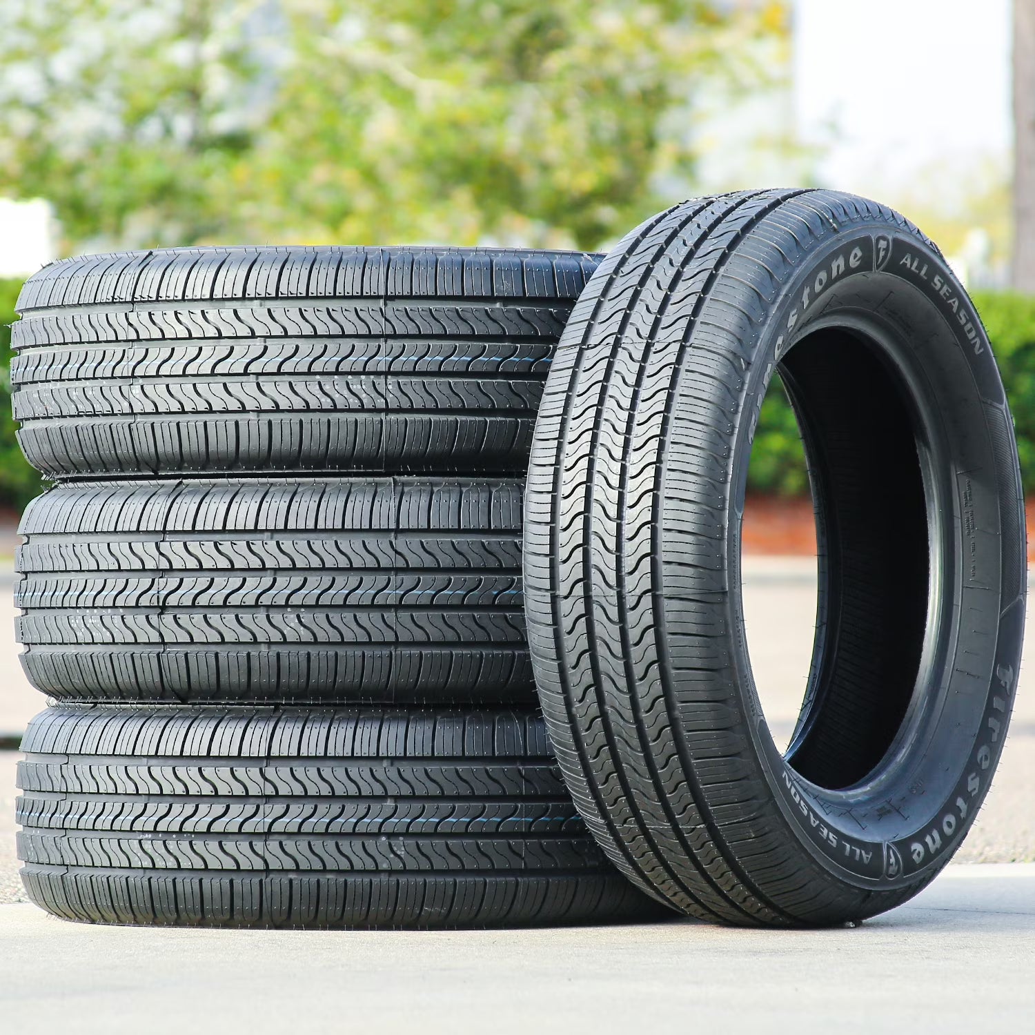 Set of 4 (FOUR) Firestone All Season 215/65R16 98T AS All Season A/S Tires Fits: 2011 Toyota Sienna LE, 2005-07 Dodge Grand Caravan SXT