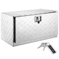 ARKSEN 30  Aluminum Truck Underbody ToolBox w/ T-Handle Latch Durable Pickup Trailer Storage Organizer Tool Box Key Lock, Silver
