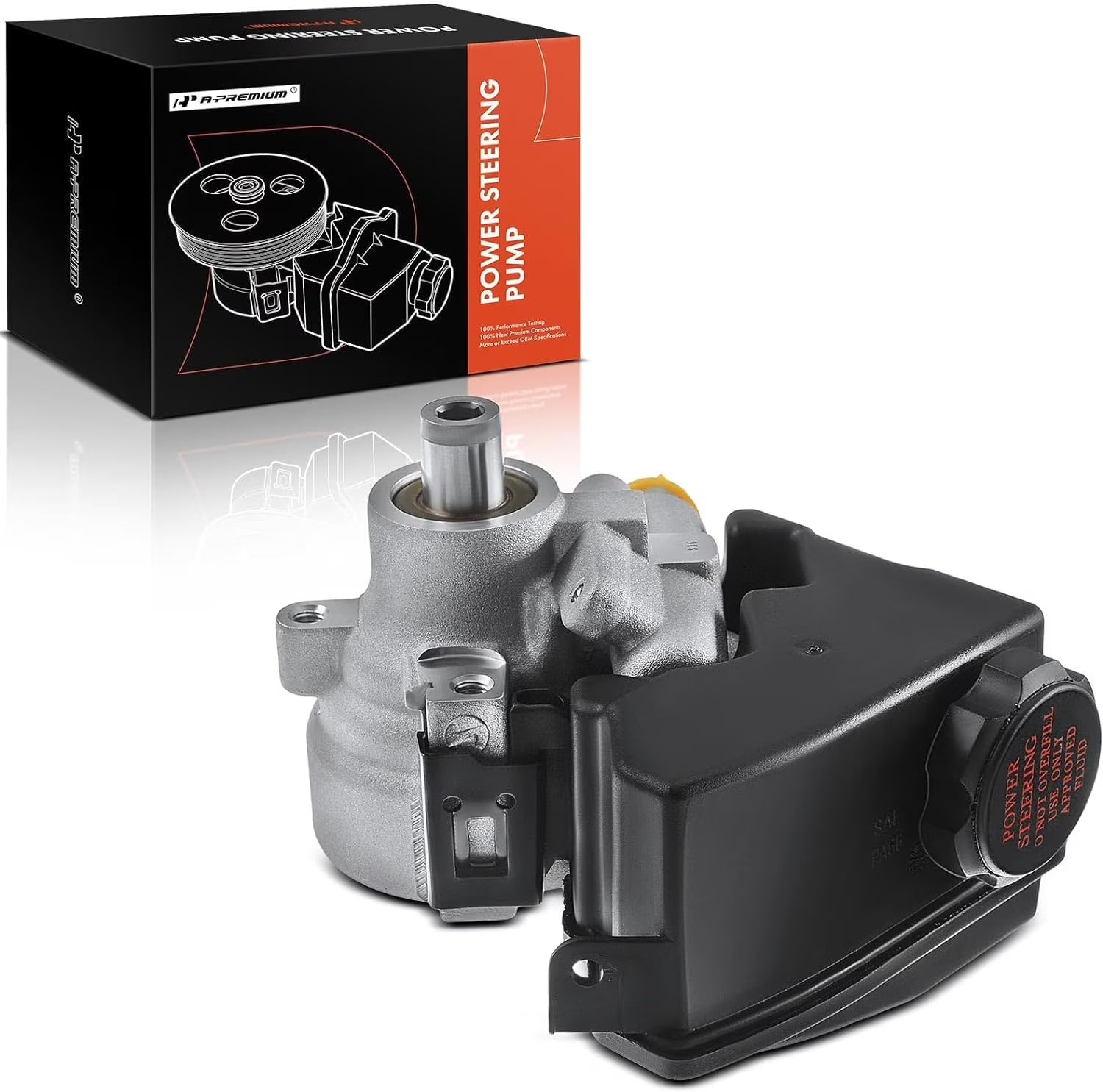A-Premium Power Steering Pump with Reservoir Compatible with Chevrolet Impala Monte Carlo Lumina Buick Pontiac Oldsmobile