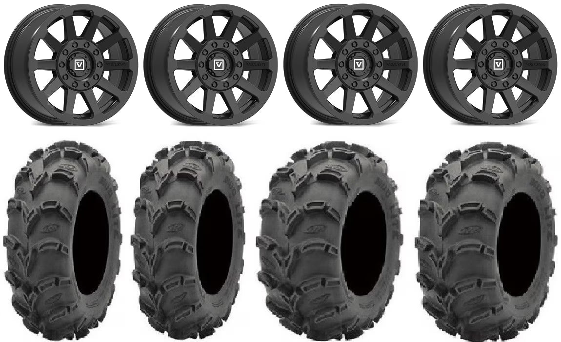 Valor V02 14  Wheels Black 27  Mud Lite XL Tires Polaris RZR XP 1000 / PRO XP / Ranger XP 900/1000