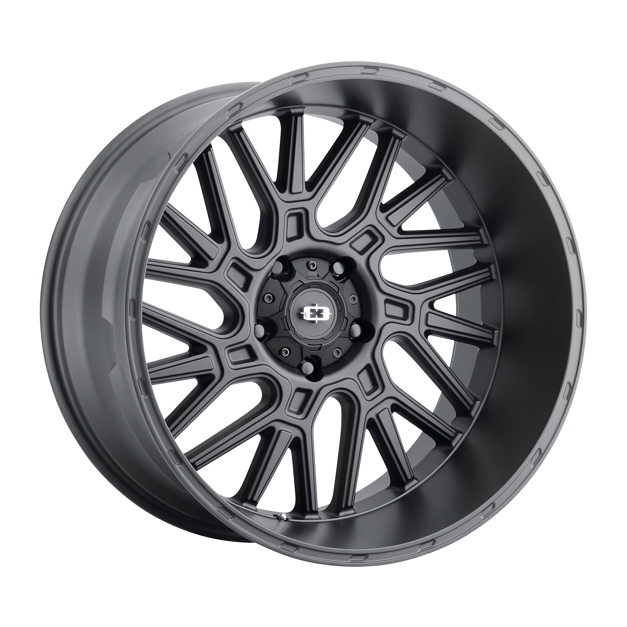 24x12 Vision 404 Brawl Satin Black Wheel 6x5.5 (-51mm)
