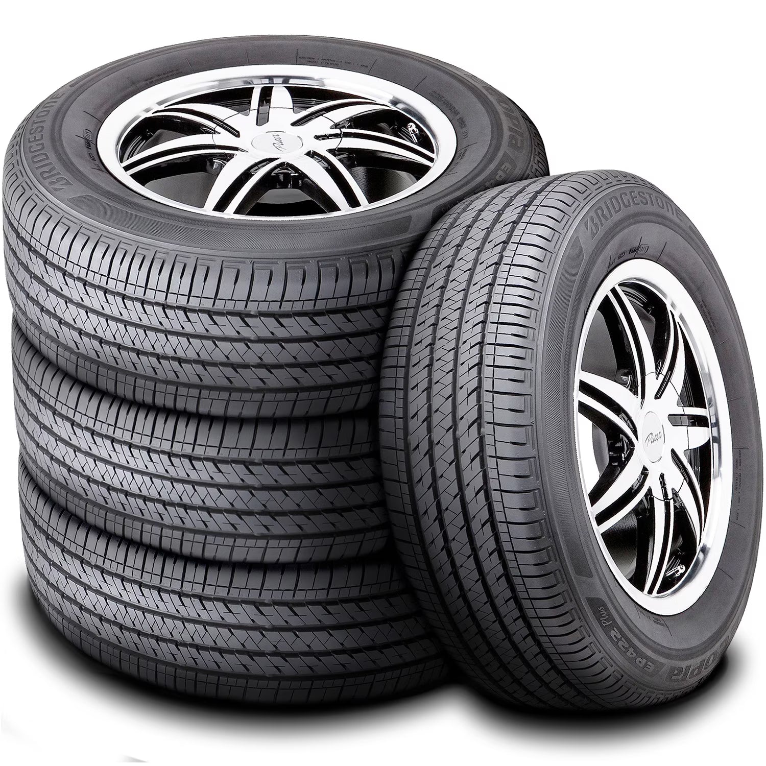 Set of 4 (FOUR) Bridgestone Ecopia EP422 Plus 215/55R17 94V (OE) A/S All Season Tires Fits: 2011-15 Chevrolet Cruze Eco, 2012-14 Toyota Camry Hybrid XLE