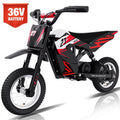 RCB Electric Dirt Bike,36V&300W&10Miles,3 Speed Modes Motocross for Kids Ages 3-12 Red
