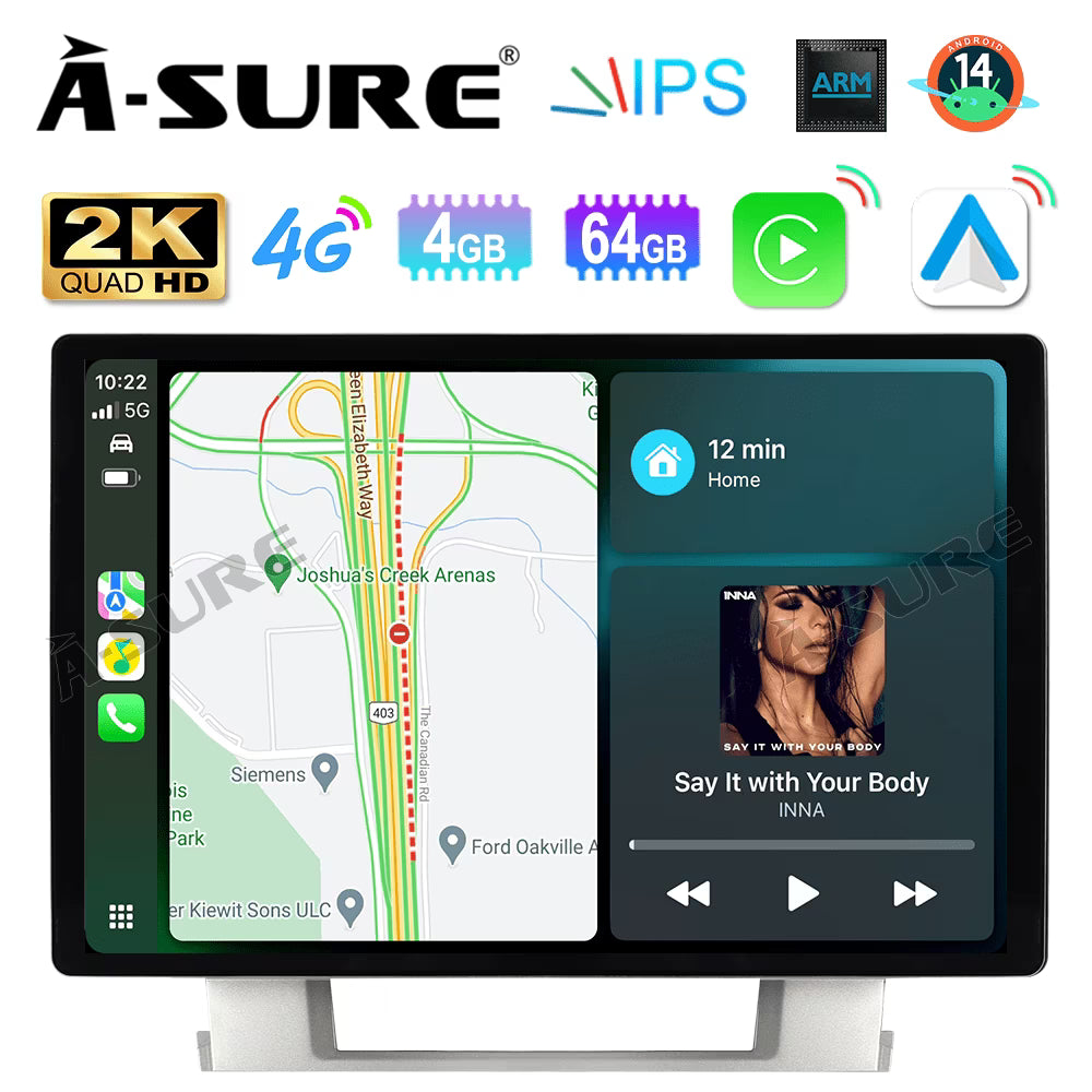 Asure 13.1  4+64G Car Stereos For Buick Verano i (2011-2015) Low-end with Android Auto and CarPlay Radio/BT 5.0/Navi