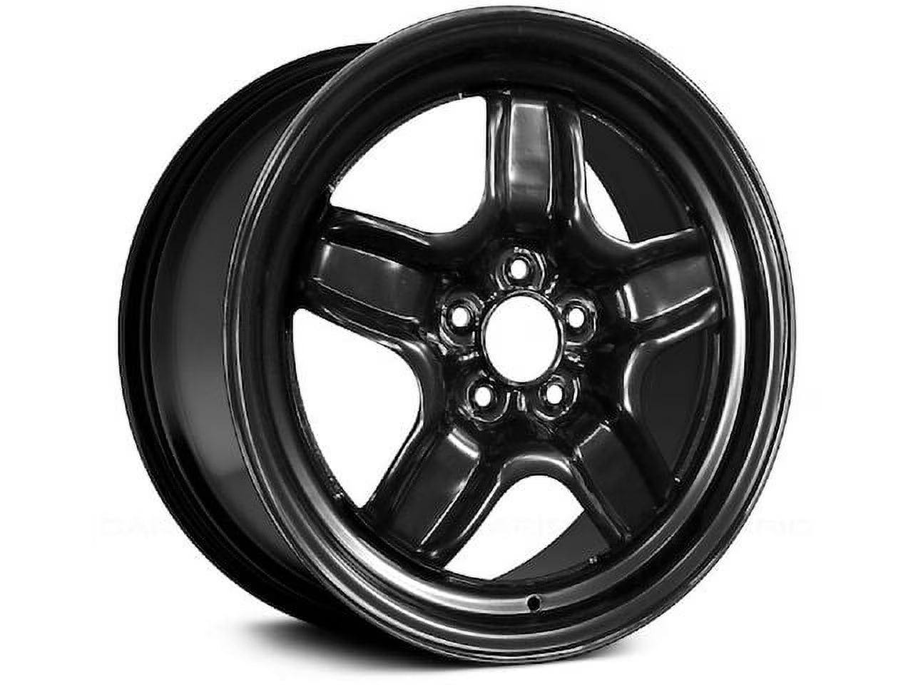 Steel Wheel - Black - 17 x 7 Inch 5-Spoke - Compatible with 2007 - 2012 Chevy Malibu 2008 2009 2010 2011