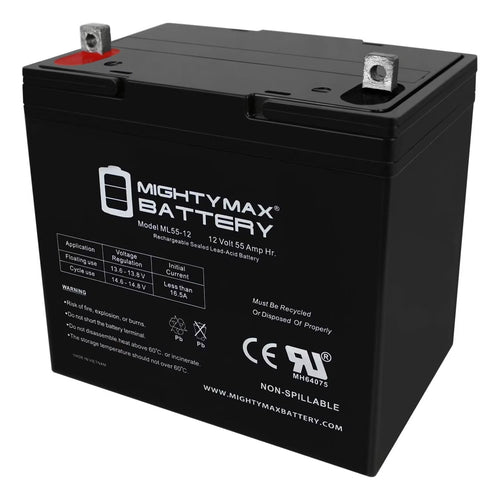 12V 55Ah Battery Replacement for Pride Jazzy Elite HD
