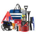 VCANENERGY 92-Piece Car Emergency Kit with Digital Air Compressor, Jumper Cables, First Aid Kit & Detachable Snow Shovel for Roadside Safety