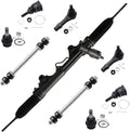 Detroit Axle - Front Power Steering Rack and Pinion + Sway Bars Suspension Kit Replacement for Ford Explorer Mercury Mountaineer 4.0L - 9pc Set