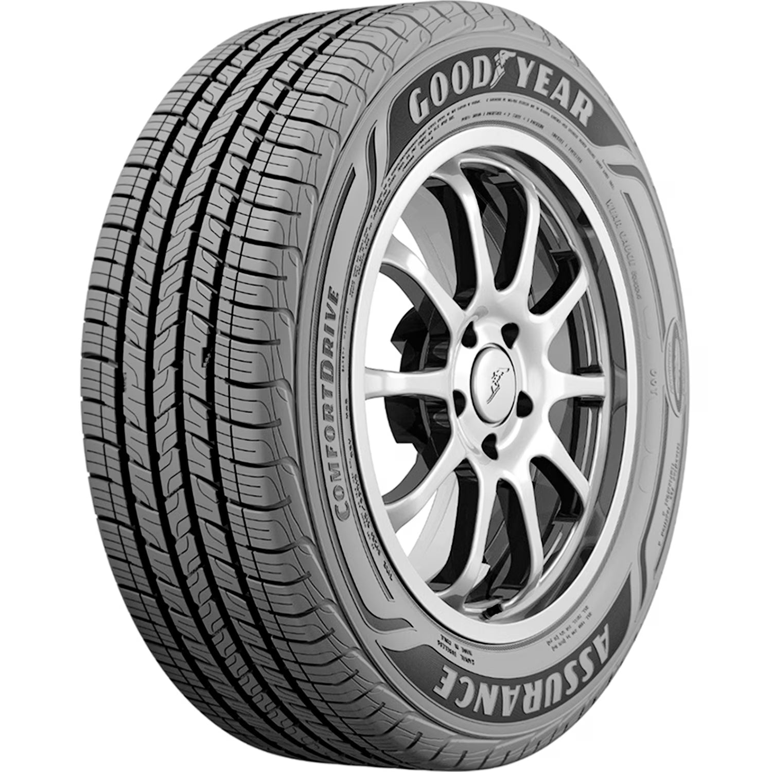 Set of 4 (FOUR) Goodyear Assurance ComfortDrive 235/65R18 106V AS A/S Performance Tires Fits: 2022-23 Toyota Highlander Hybrid Bronze Edition, 2021 Toyota Highlander XSE