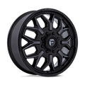 20x8.25 Fuel Off-Road D875 Flux Black Brushed DUALLY FRONT Wheel 8x6.5 (104mm)