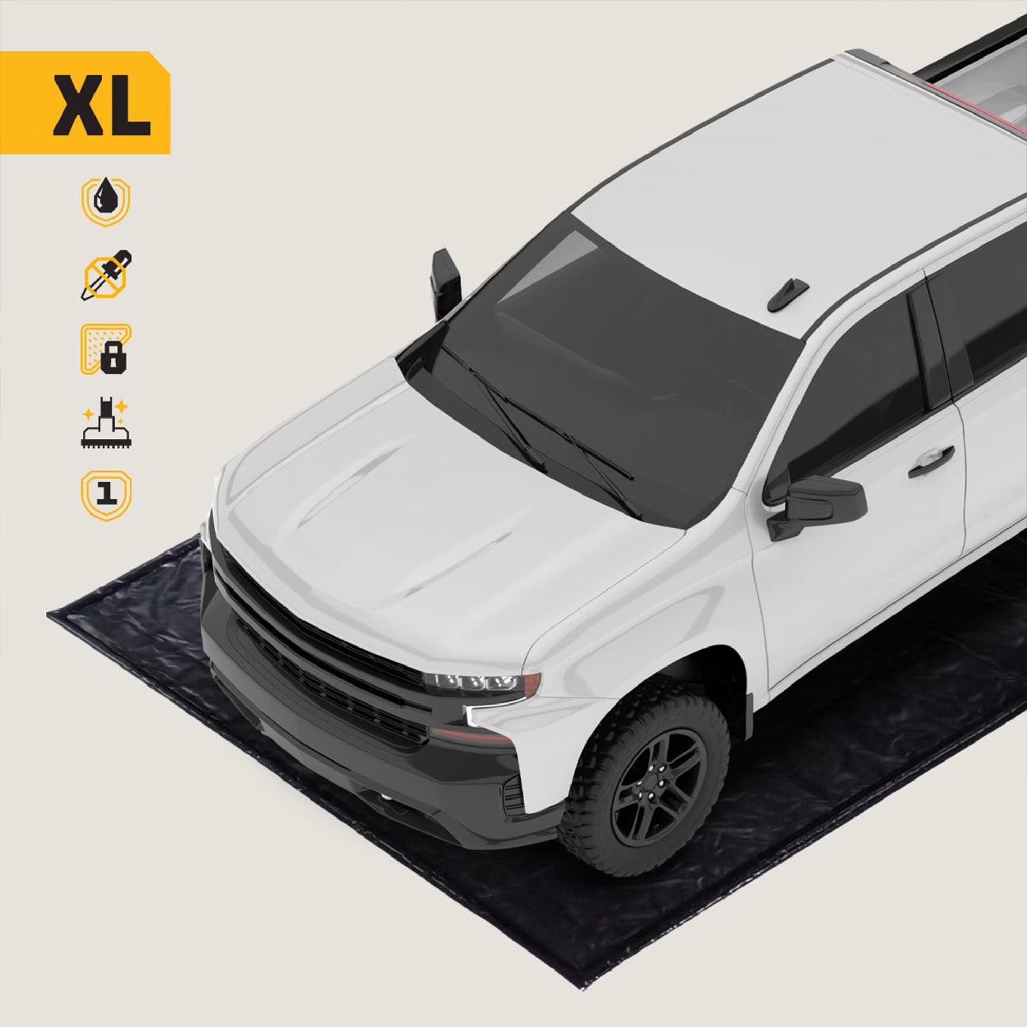 AutoFloorGuard AFG8622 8.5??x22?? Extra Large Garage Floor Mat for Under Truck
