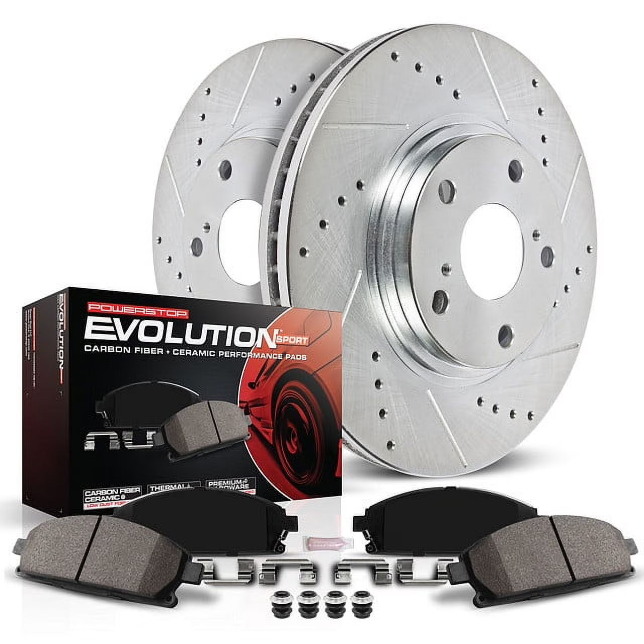 PowerStop Rear Z23 Evolution Sport Carbon-Fiber Ceramic Brake Pad and Drilled & Slotted Rotor Kit Fits: BUICK CHEVROLET OLDSMOBILE PONTIAC Select Models K5135