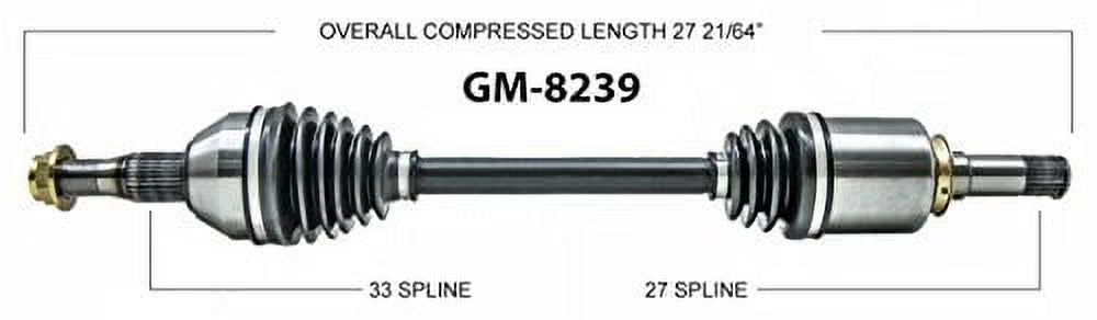 CV Axle Shaft Fits select: 2009-2017 CHEVROLET TRAVERSE, 2007-2017 GMC ACADIA