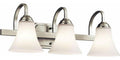 3 Light Bath Vanity Approved For Damp Locations With Transitional Inspirations 8.25 Inches Tall By 22 Inches Wide-Brushed Nickel Finish-Incandescent