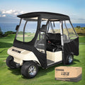 10L0L Golf Cart Enclosures for Club Car DS 4 Passenger, 600D Windproof Waterproof Golf Cart Driving Rain Cover, Black