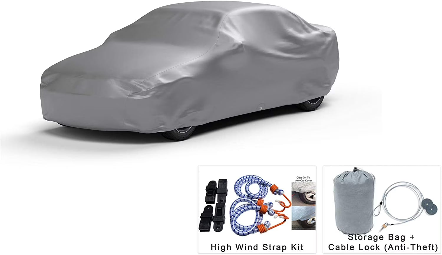 Platinum Shield Weatherproof Car Cover Compatible with 2004 Honda Accord LX Coupe 2 Door - Outdoor/Indoor - Protect Water, Snow, Sun - Fleece Lining - Free Cable Lock, Storage Bag & Wind Straps