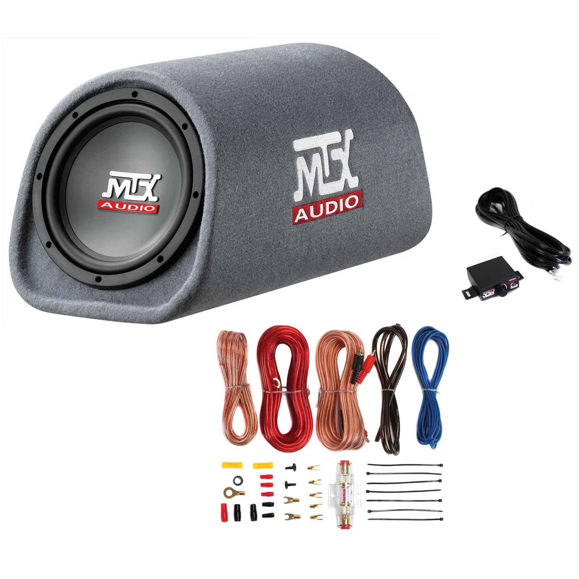 MTX AUDIO RT8PT 8  Car Subwoofer & Soundstorm AKS8 8 Gauge Amp Wiring Kit