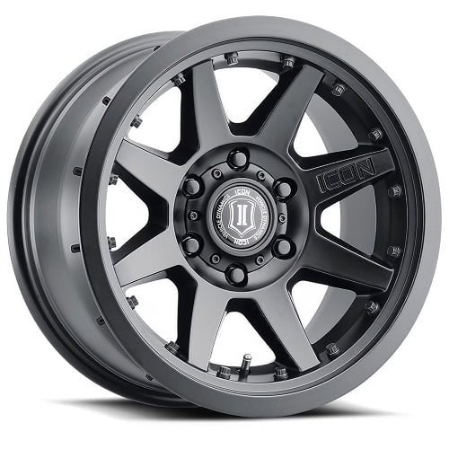 17x8.5 Icon Alloys Rebound Pro Satin Black Wheel 5x5 (-6mm) Fits select: 2010-2015 JEEP GRAND CHEROKEE, 2021 JEEP WRANGLER UNLIMITED