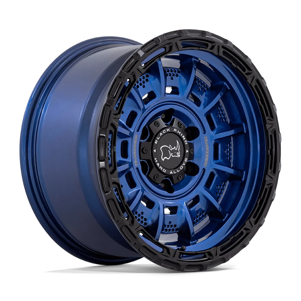 Black Rhino Cast Aluminum Rim BR002 20X10 8X180 CB-BLU BLK-LP -18MM, BR002LB20108818N