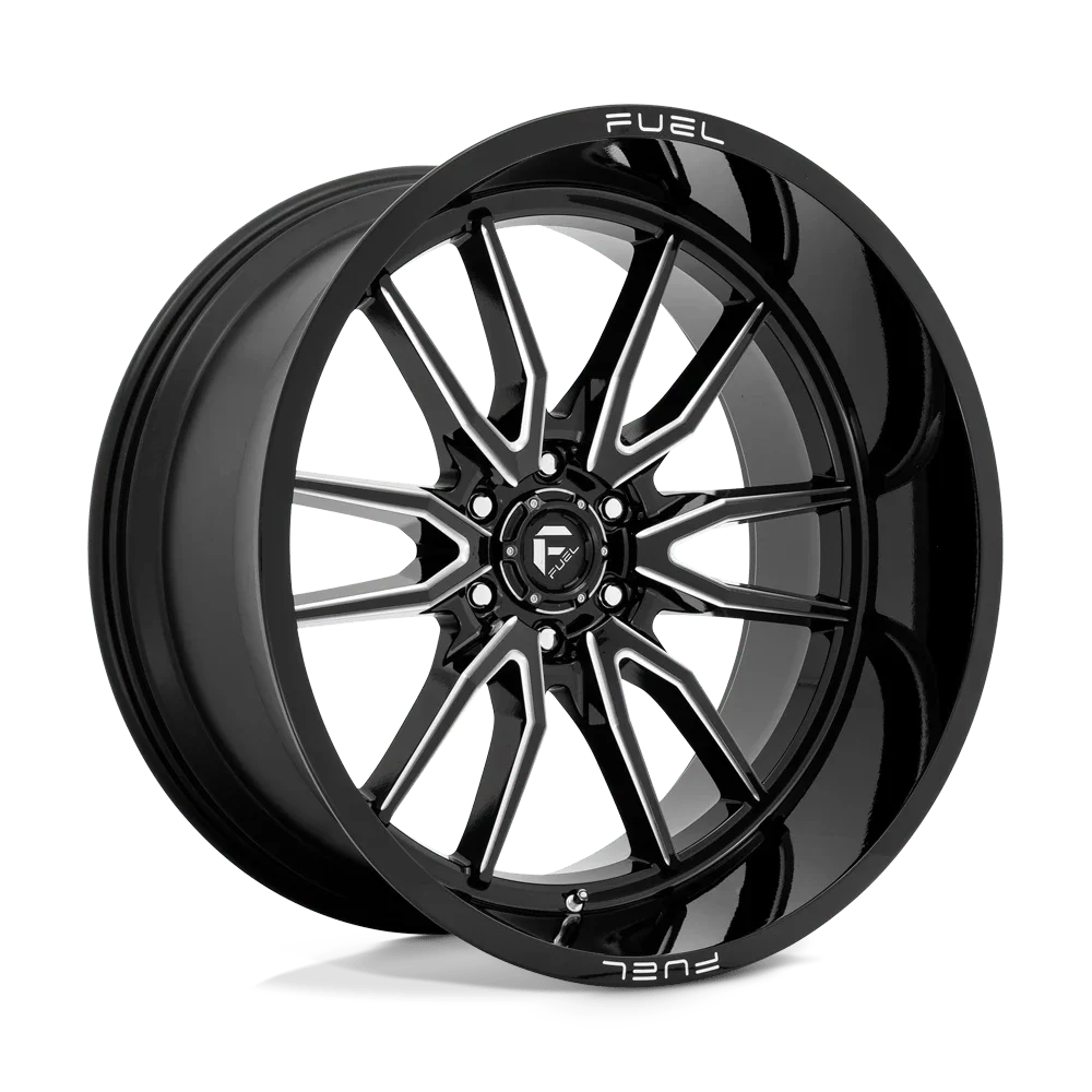 Fuel D761 Clash 24X12 6X135 -44Et 71.5Cb Gloss Black Milled Wheel