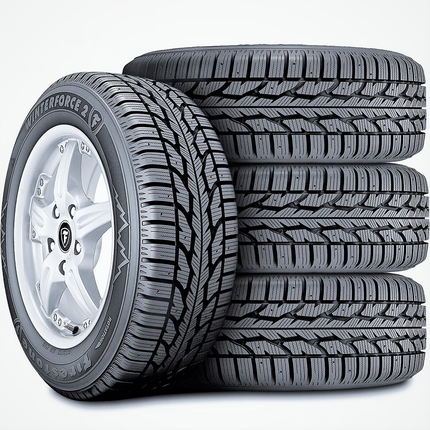 Set of 4 (FOUR) Firestone Winterforce 2 215/60R16 95S Snow Winter Tires Fits: 2011-15 Chevrolet Cruze LT, 2013-20 Ford Fusion S