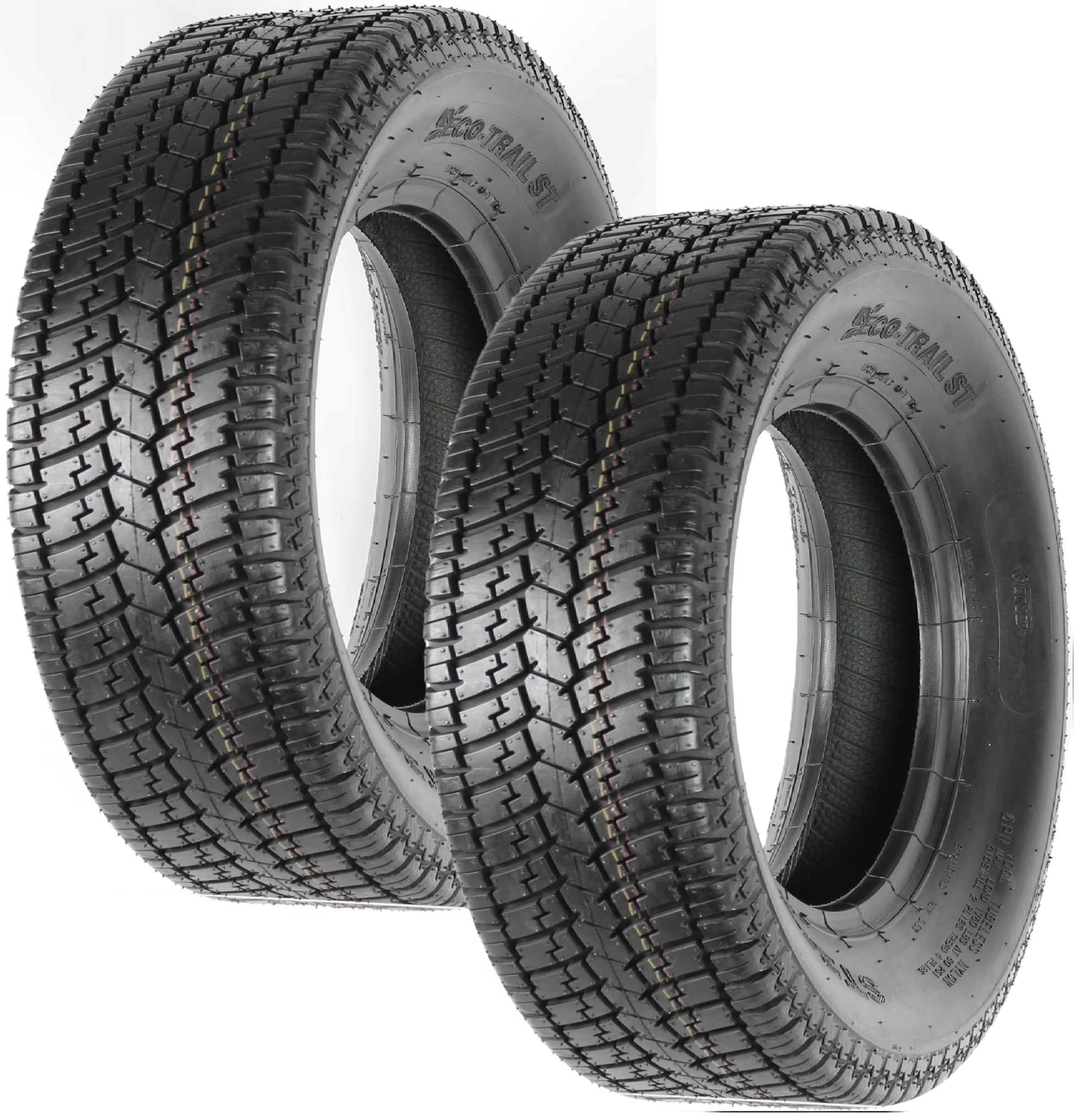 eCustomrim 2-Pk ST185/80D13 Trailer Tires Bias Ply Load C 1480# 185/80 D 13 2 Yr Warranty