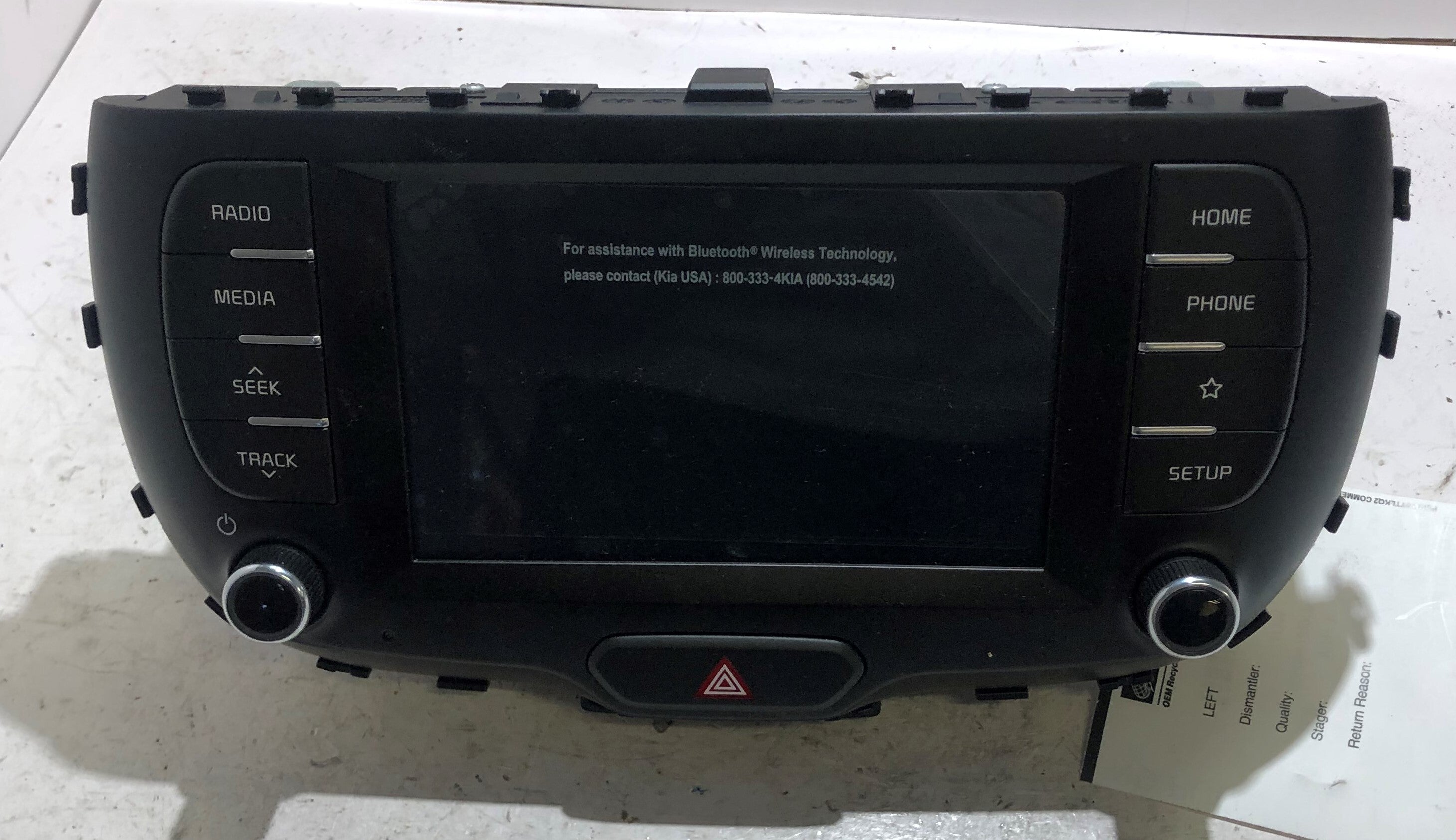 Pre-Owned 20 Kia Soul AM FM Radio Receiver w/ 7.0 Screen OEM LKQ - Verify Specific Vehicle Fitment In Description - (Good)