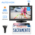 Auto-Vox Wireless Backup Camera Solar Charging, Travel Trailer Reverse Camera IP69K, Wireless Solar Rear View Highway Observations Camera System for Truck, Camper Vans