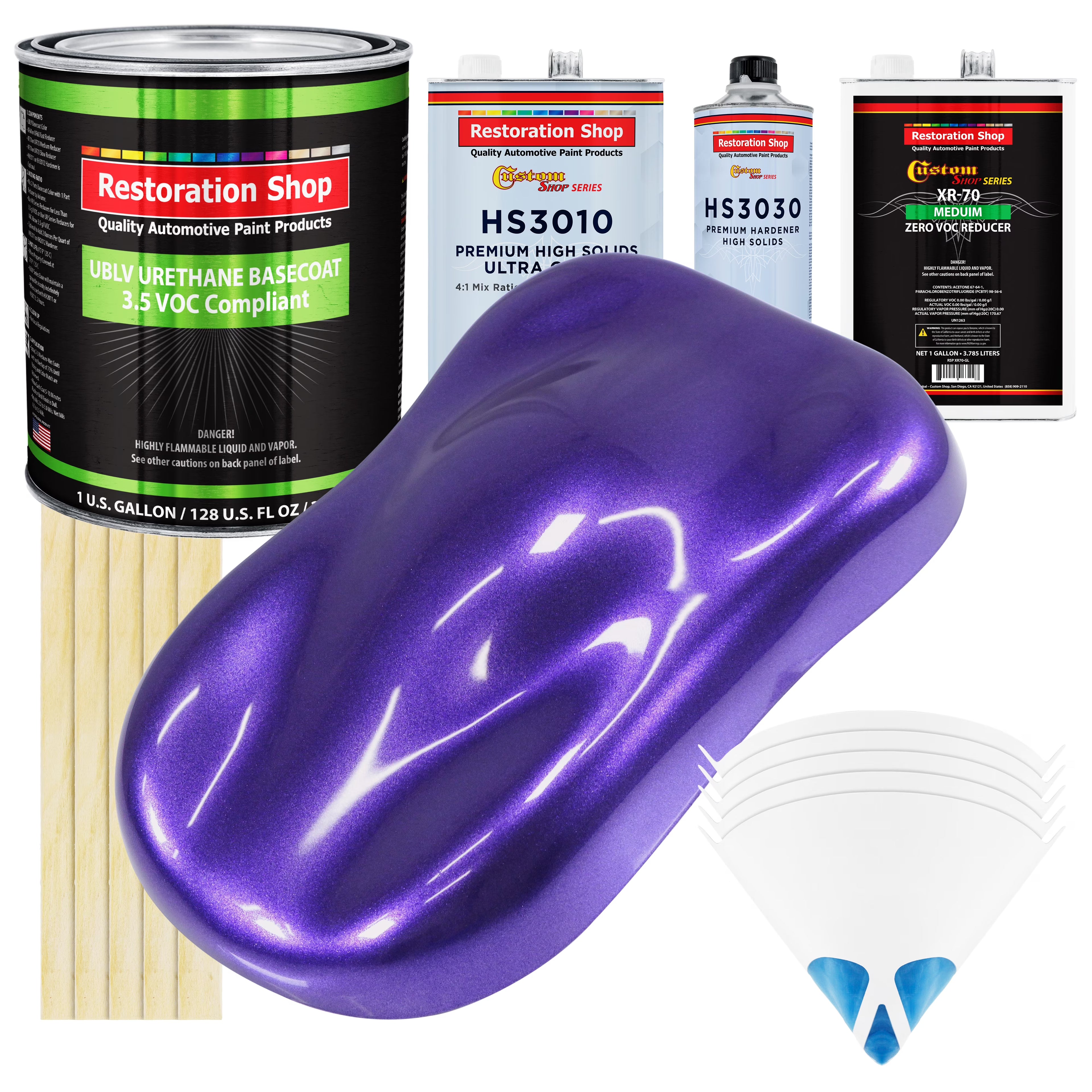 Firemist Purple Premium Gallon Kit Low VOC URETHANE BASECOAT Car Auto Paint Kit