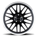 Petrol P4C 16X7 4X100 40Et 72.1Cb Gloss Black W/ Machined Cut Lip Wheel